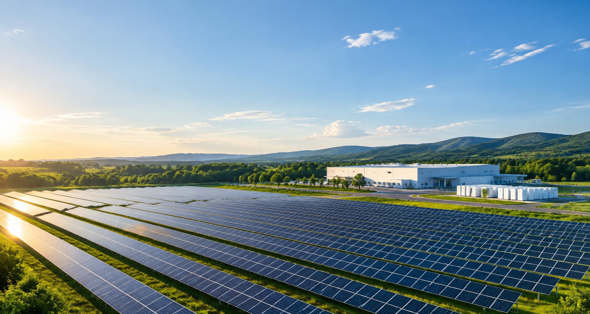 Illustrative solar installation with commercial battery storage